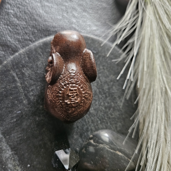 ADORABLE  Hand Carved Wooden Elephant - Picture 10 of 11